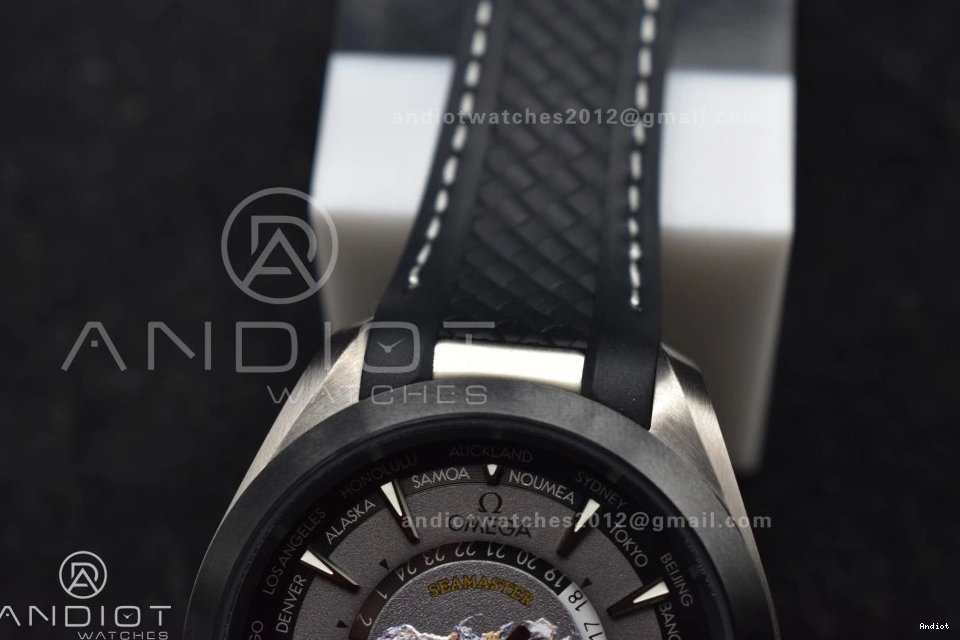 43mm Titanium on Worldtimer 1:1 GMT Edition Bracelet Super A8938 Clone Aqua VSF SS Terra Best 0103